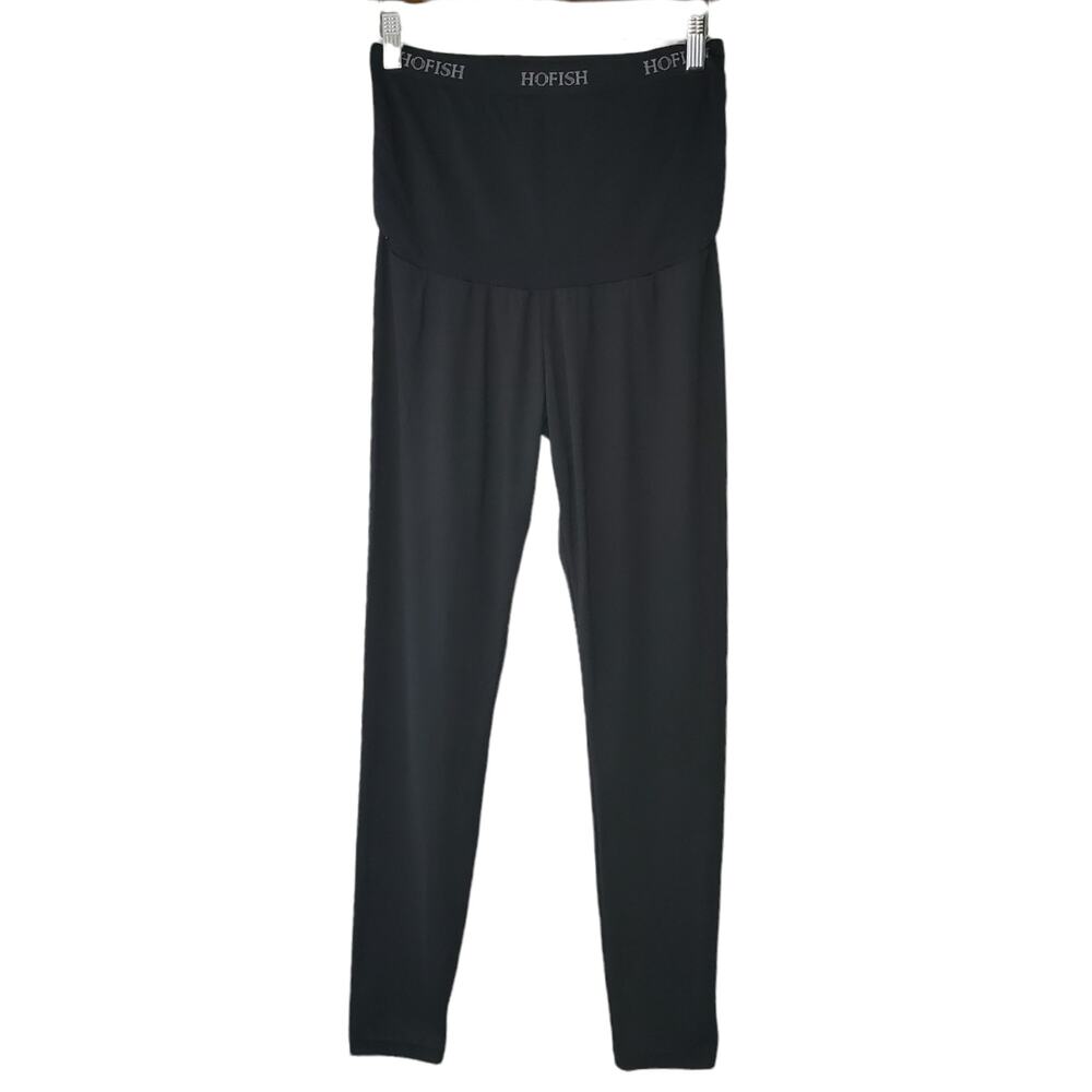 Hofish Maternity Leggings Small Black High‎ Waist Over Belly Stretch Yoga Pants